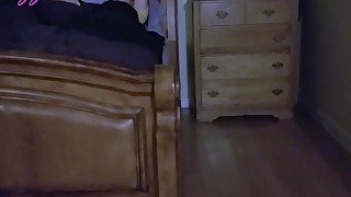 Horny RedHead Hotwife Wakes Up Secretly Fucks BBC Dildo on the Side of Bed Doggystyle