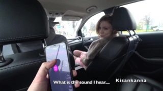 She got an orgasm in a taxi, and then she got a dick in mouth!