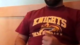 Bearded Bro Public Jerk Off in A Coffee Shop