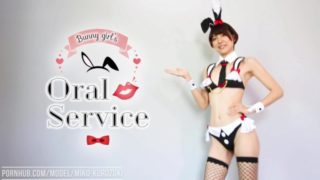 Japanese Bunny Girl Miko Kurozuki Gargles Cum After Facefuck (Preview)