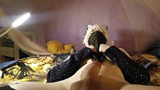 I GIVE A BLOWJOB TO SISSY NEKO FEMBOY AND SWALLOW HER CUM