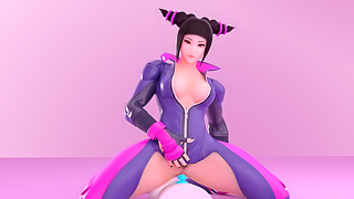 Street Fighter - Juri Han Plays With Her Dildo 4K 60FPS