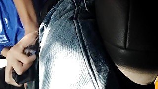 sucking big white dick in the car