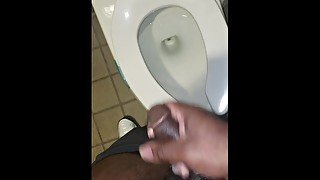 Bustin quick nut in public rest room