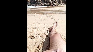 very hot couple on nude beach