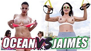 BANGBROS - Public Battle Of The GOATs: Aletta Ocean VS Franceska Jaimes