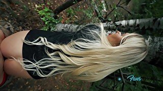 Risky Spontaneous BJ and Fuck in Public Forest