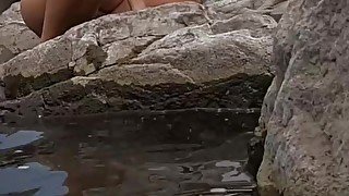 Risky Nude River Sex With Spectators - Pissing Finish