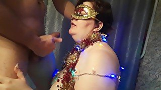 Wow! I am a Christmas tree! Happy holidays from Helgafoxxy with oral creampie