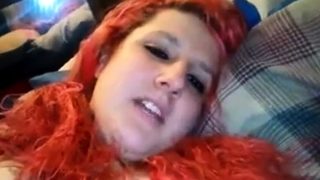 Redhead pigtails play with pussy with a dildo - negrofloripa