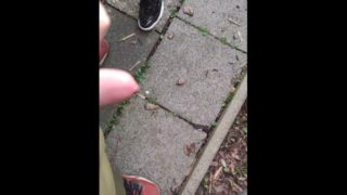 ruined orgasm outside in the park