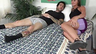 Kennedy Jax Wraps Her Perfect Red Toes Around Big Cock