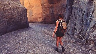 Topless hiking and mouthfull'o'cum in death valley (LAS VEGAS TRIP PART 2)