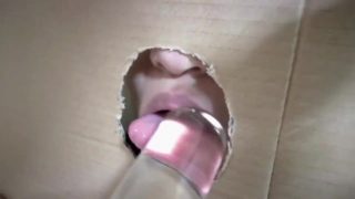 ãASMRããClose upãDildo Blowjob glory hole