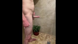 Peeing And Washing Big Thick Cock