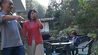 Outdoor Japanese fucking in public with a sweet darling - HD