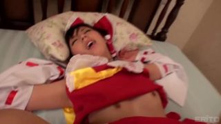 Winsome flat chested Japanese young slut in beautiful cosplay porn
