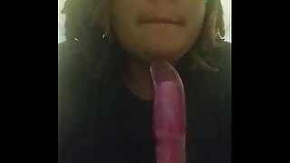 Choking and Gagging on My Dildo - Suprise at End