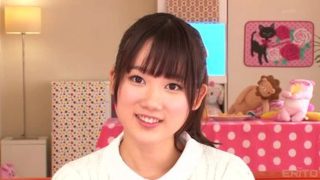 Attractive flat chested Japanese youthful girl Aya Miyazaki is sucking penis