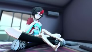 MMD Giantess Growth - Victoria's Movie Night