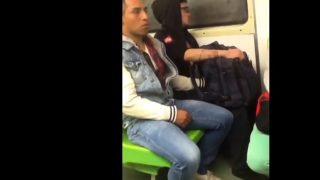 Jerks off in train