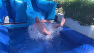 Naked Waterslide at 'Bears on the Prowl' at the CCBC Resort