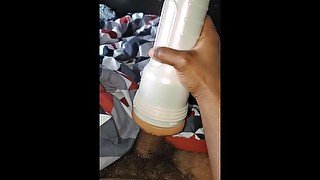 USING FLESHLIGHT TO BUST A FAT ASS NUT 😋