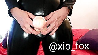 Latex Goddess fucks you with her strapon - POV latex queen strapon worshipping