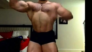 Str8 arab bodybuilder massive flexing