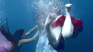 Tenerife underwater swimming with hot girls