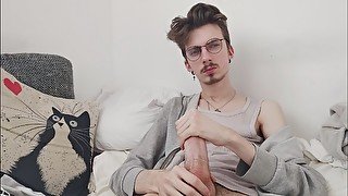 Jerking off alone