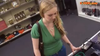 Blonde babe slammed by pawnshop owner