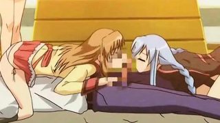 Anime chicks licking their nipples