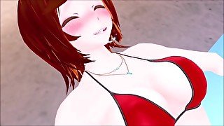 Giantess Bikini Vore - (MMD Animation)