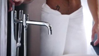 ShowerBait Str8 hunk shower fucked by gay friend