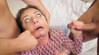 Three huge dicks for a truly insatiable little whore Gia Derza
