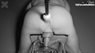 ESTIM Fucking Machine Prostate Milking Procedure