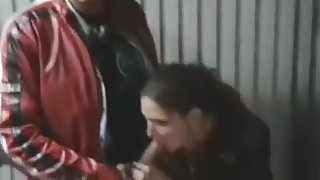 Public blowjob on train station