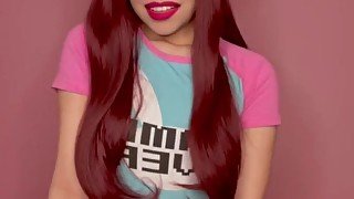 dva cosplay teen using vibrator to cum