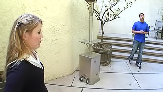 Stunning Blonde MILF Fucking Her Kinky Neighbor Outdoors