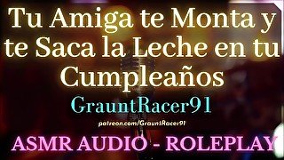 Tu Amiga Olvida tu Cumpleaños y te Coge como Regalo - ASMR Audio Roleplay