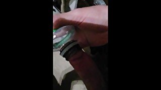 I tried sticking my small dick in a water bottle