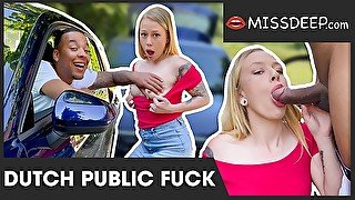 IN PUBLIC: Black Dude bangs White Teen in His Car and old people walk by: Chrystal Sinn - MISSDEEP