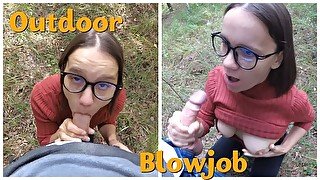 Outdoor Blowjob in the Forest - Vortexonline