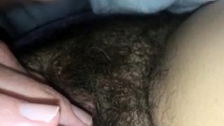 playing with wife's wet clit and pussy undercover