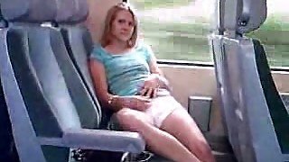 Delicious girlfriend showing me her goodies in the public transportation