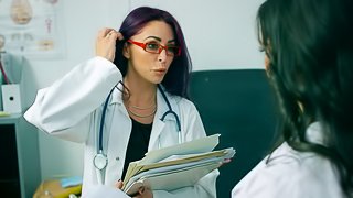 Mind-blowing redhead goes totally lesbian at the local hospital