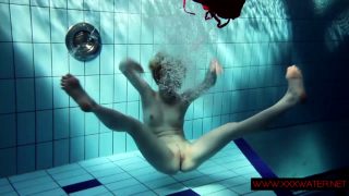 Lucie hot Russian teen in Czech pool