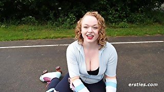 Roller Skating Sarah C Bares It All For Ersties