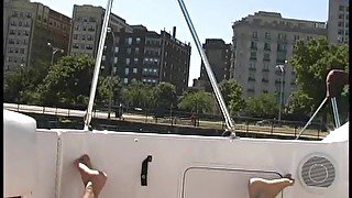 BOATING BJ – NAKED IN PUBLIC NIP CUM SWALLOWING